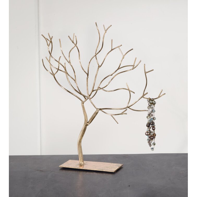 Metal tree on sale jewelry holder